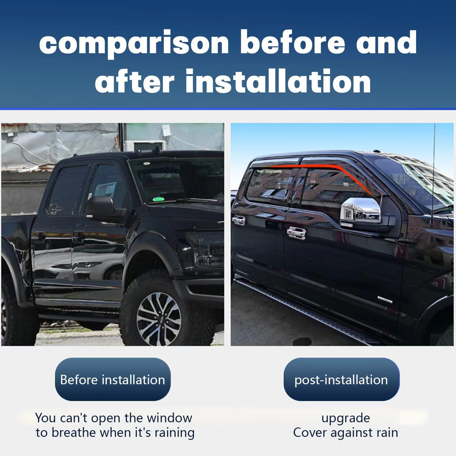 USベントバイザー、ドアバイザー フォードスーパーデューティ